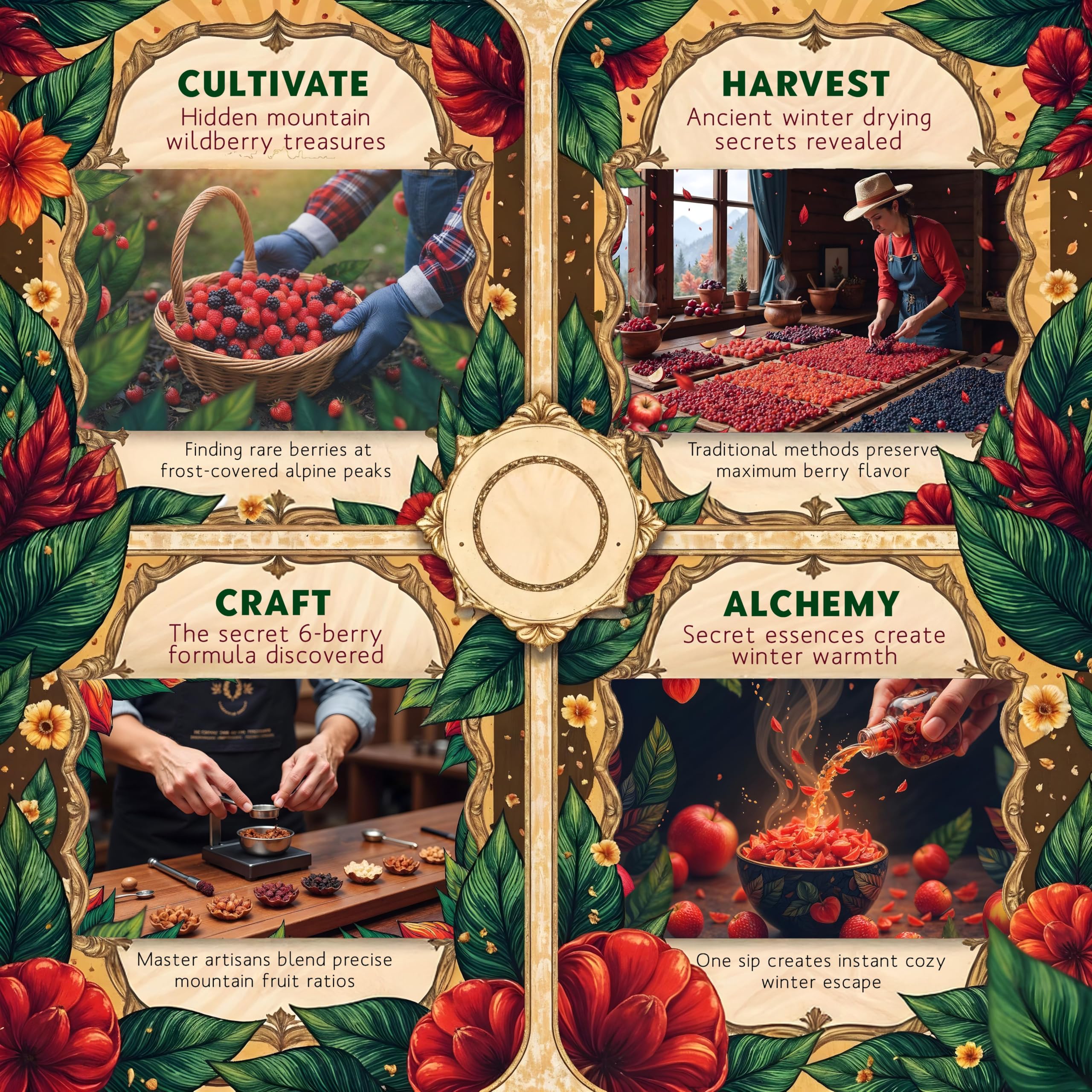 ENZO Tea Master Reserve - Alpine Wildberry (4oz) a Cherry Cranberry Secret Recipe | Mountain-Foraged Wild Berry Hibiscus | Loose Leaf Caffeine Free 37 Servings - Image 5